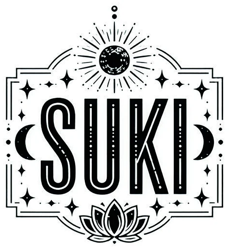 Suki sun, moon and lotus emblem